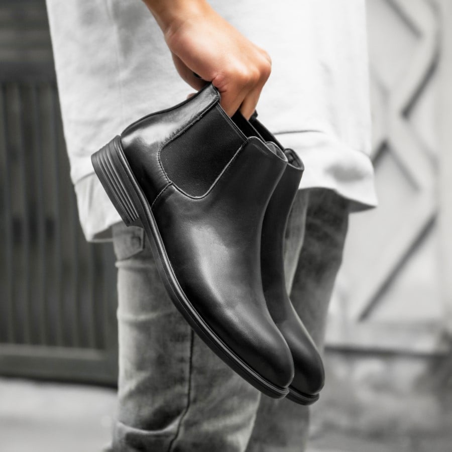 Giày Boots Nam Cổ Cao Da Trơn Cao Cấp Chelsea Boot | BigBuy360 - bigbuy360.vn