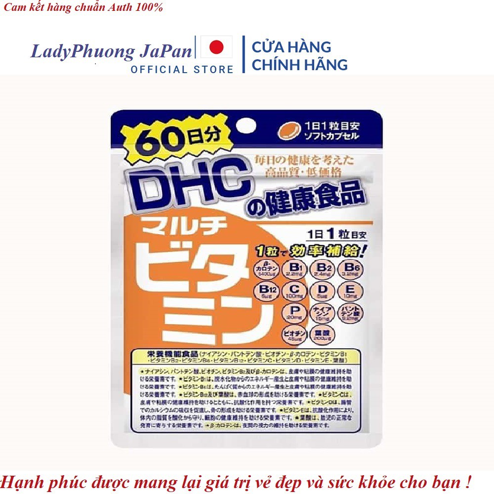[60 Ngày][60 viên] Viên uống vitamin tổng hợp dHC Multi 60 ngày (60 viên ) [date 2023]