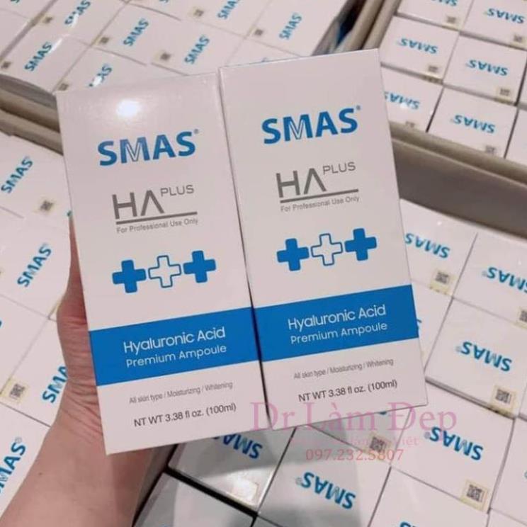 Serum dưỡng ẩm sáng da SMAS HA Plus Hyaluronic Acid Premium Ampoule 100ml