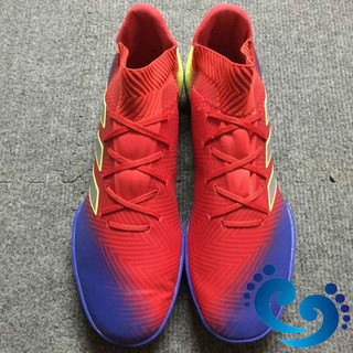 Giày đá bóng Messi 18.1 đỏ vàng pha nhân tạo (combo giày+túi)