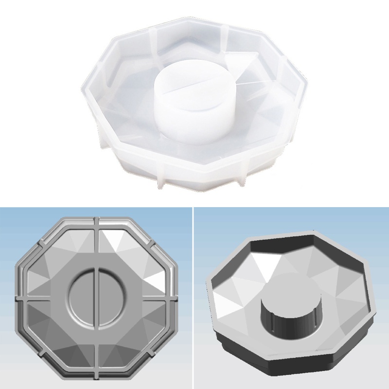 Sa Khuôn Silicon Hình Lục Giác Làm Đồng Hồ Thủ Công DIY