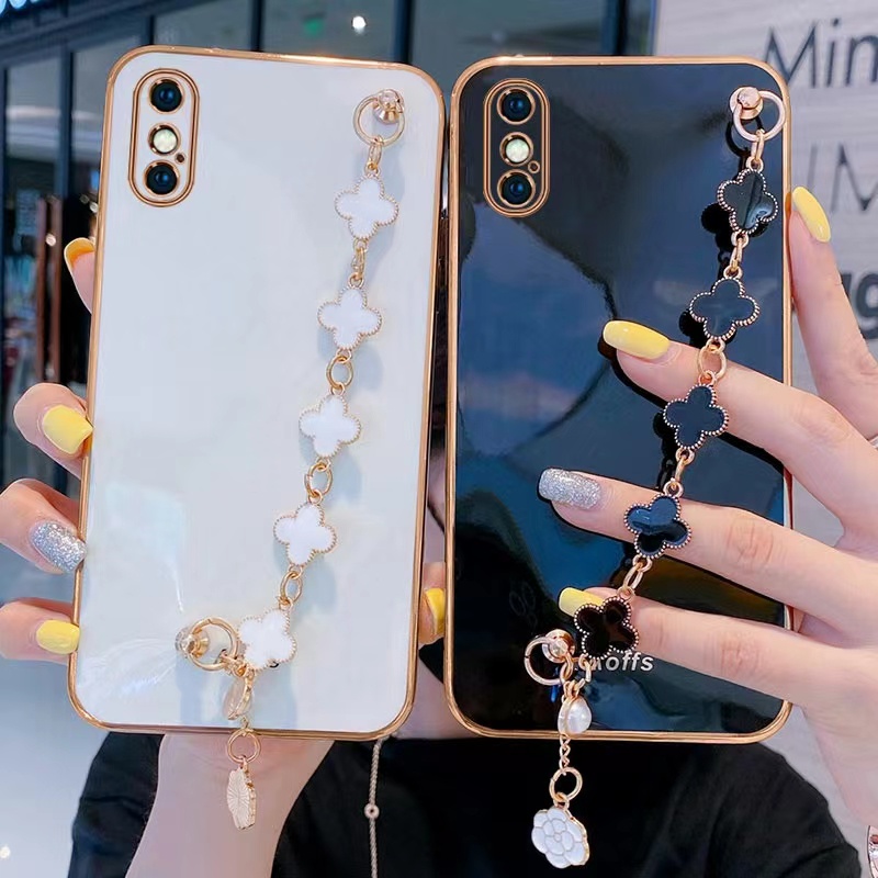 Ốp Điện Thoại Mạ Điện Có Vòng Tay Cho iPhone XR X XS MAX 7plus 8plus 6plus i7 i8 i6 i11 i13