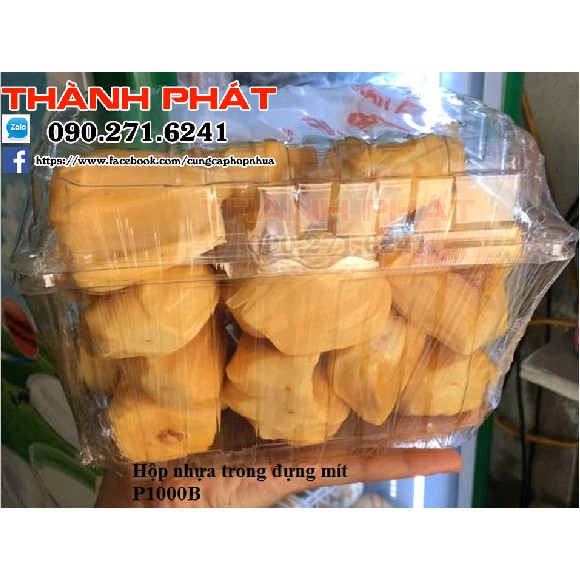Hộp nhựa P1000B đựng trái cây, cherry, nho - Hộp đựng trái cây 1kg
