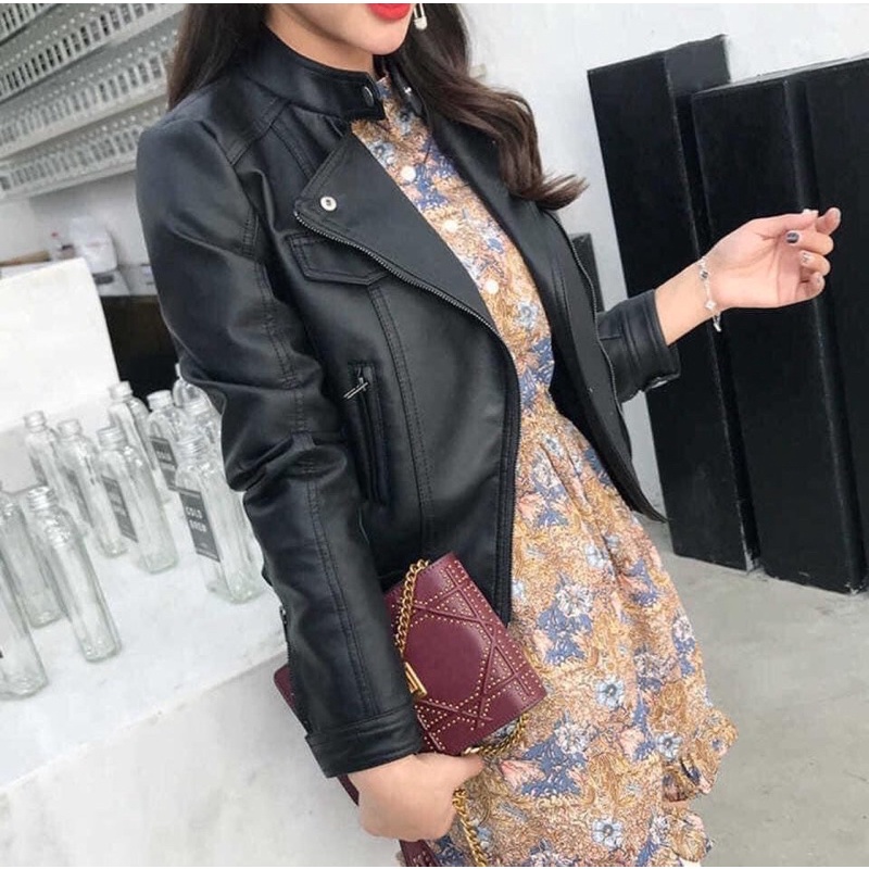 áo da nữa cổ tàu