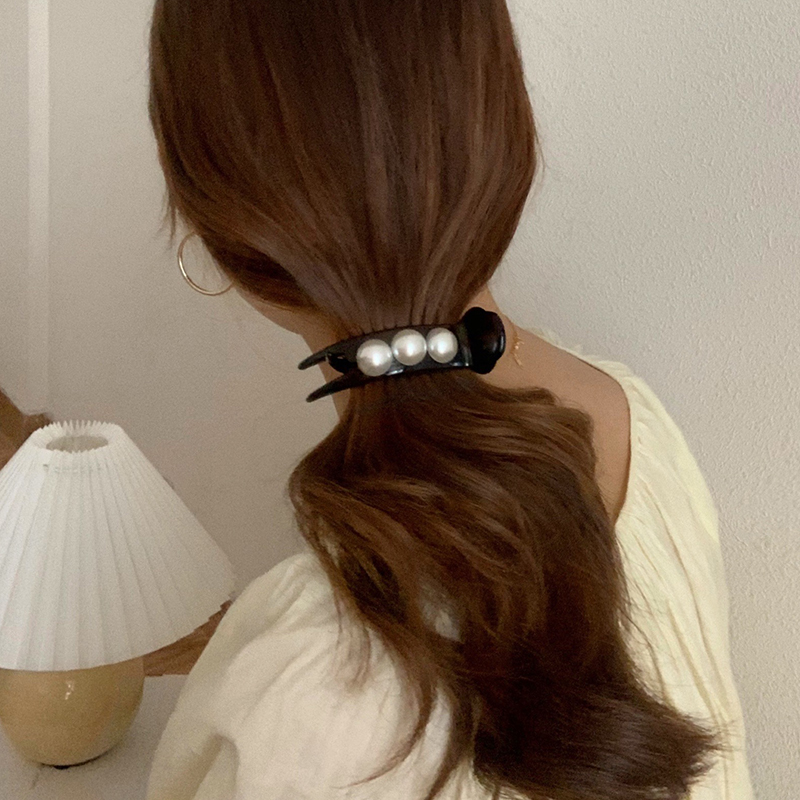 Kẹp Tóc Đính Ngọc Trai Phong Cách vintage Thanh Lịch