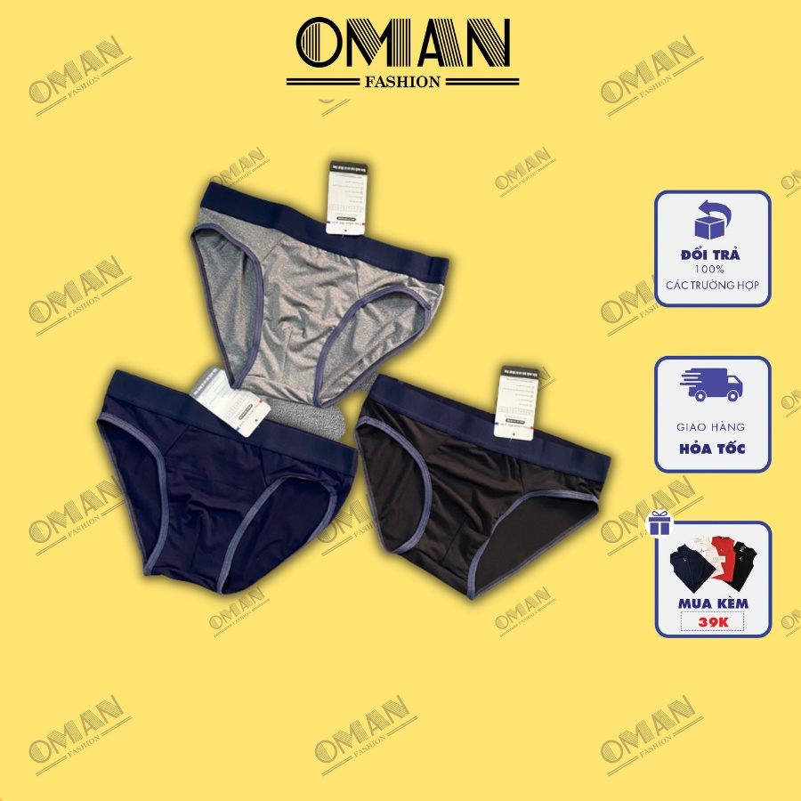 Quần lót tam giác, Sịp chéo nam chất thun co giãn màu NGẪU NHIÊN - OMAN QL022