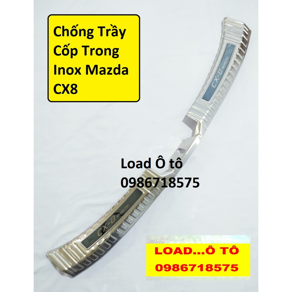 Chống Cốp Trong Và Ngoài Mazda CX8 2022-2019 Chất Liệu Inox Cao Cấp