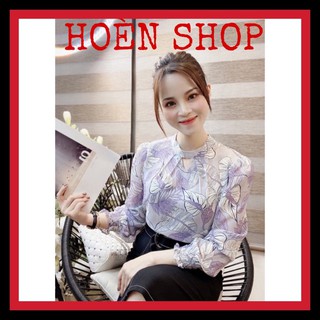 ÁO HOA NỮ CỔ TÀU-CÔNG SỞ THỜI TRANG-DỄ KẾT HỢP QUẦN VẢI-QUẦN ÂU-HOÈN SHOP