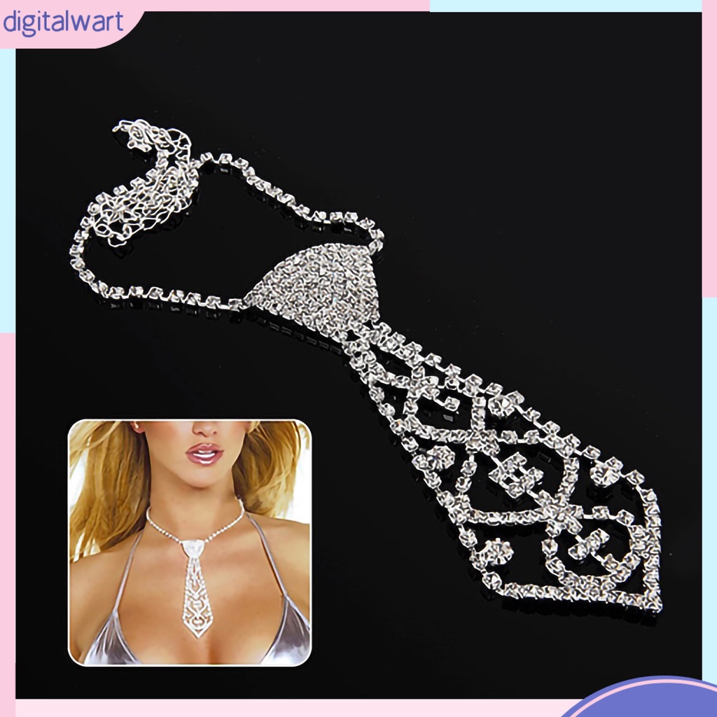 Dây chuyền thiết kế kiểu cà vạt lấp lánh thời trang cho nữ