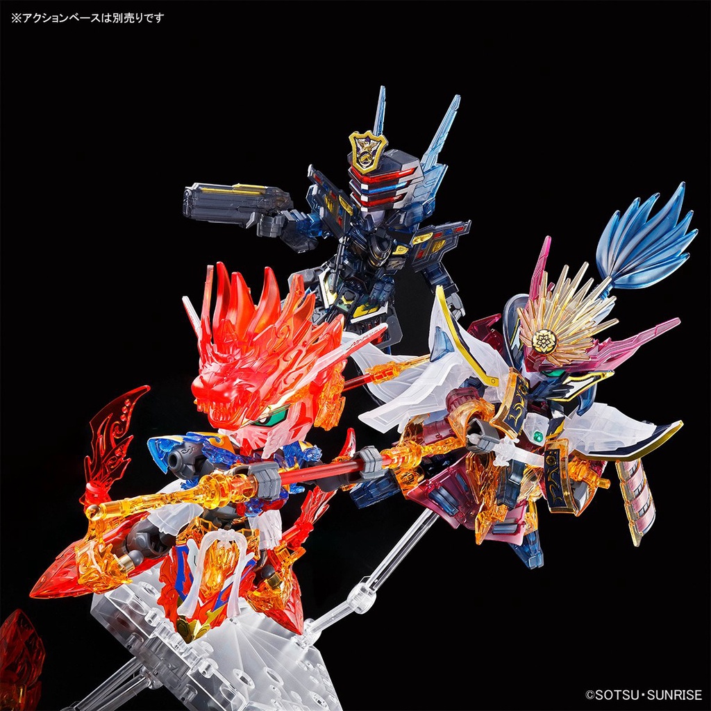 Mô Hình Lắp Ráp Gundam SD World Heroes Wukong Impulse Sergeant Verde Buster Nobunaga Epyon Clear Color Set SDW SDWH