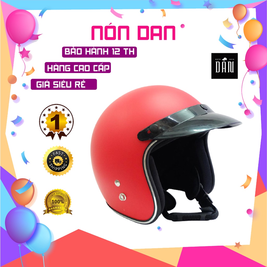 nón bảo hiểm 3/4 nón bảo hiểm phượt thủ kèm kính UV, kính GRS, lưỡi nón