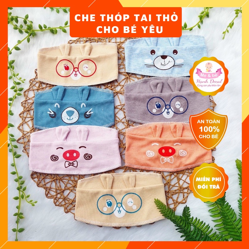 Che thóp cho bé sơ sinh mẫu hình tai thỏ mềm mại hàng loại đẹp