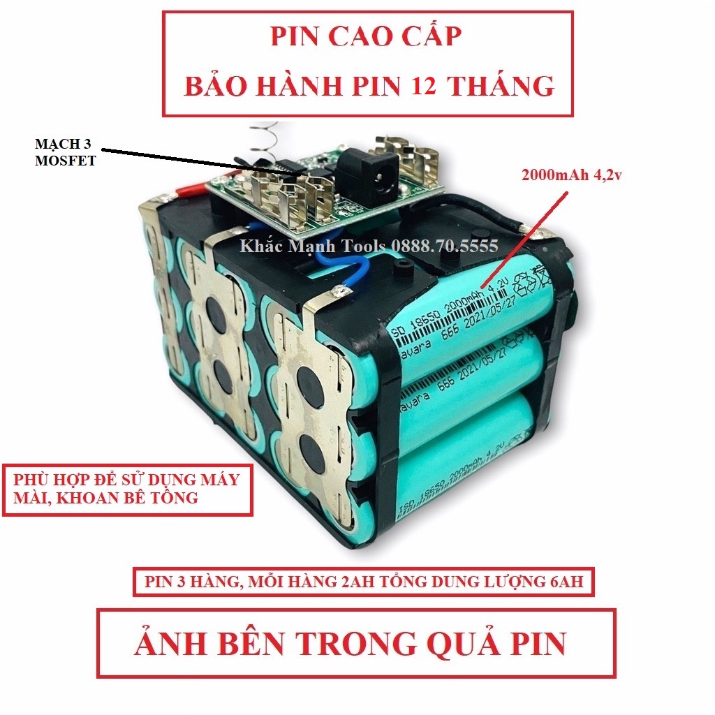 Pin MAKITA 15 Cell Đóng Sẵn Bảo Hành 12 Tháng, Lỗi Đổi Mới Trong Suốt Thời Gian Bảo Hành