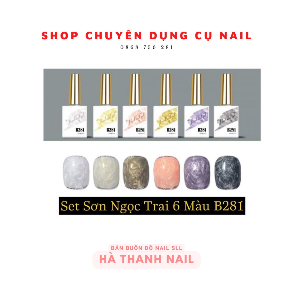 Gel Ngọc Trai, Gel Ánh Trai Nail B281 Cao Cấp 6 Màu Hiệu Ứng Ngọc Trai