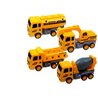 Đồ chơi bộ 4 xe công trình xây dựng, xe mô hình bộ 4 xe xây dựng mh32681
