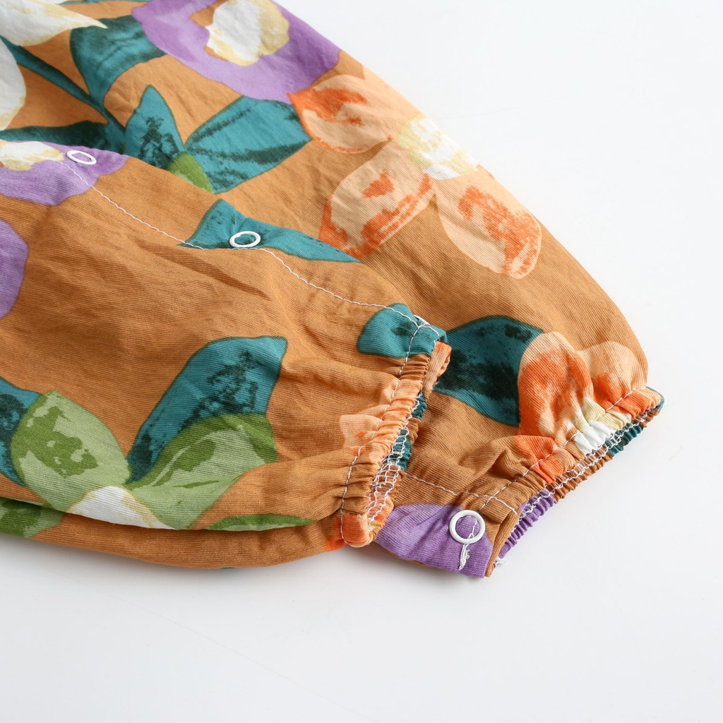 Bộ Đồ Liền Thân Sanlutoz In Hoa Màu Vàng Dành Cho Bé Sơ Sinh