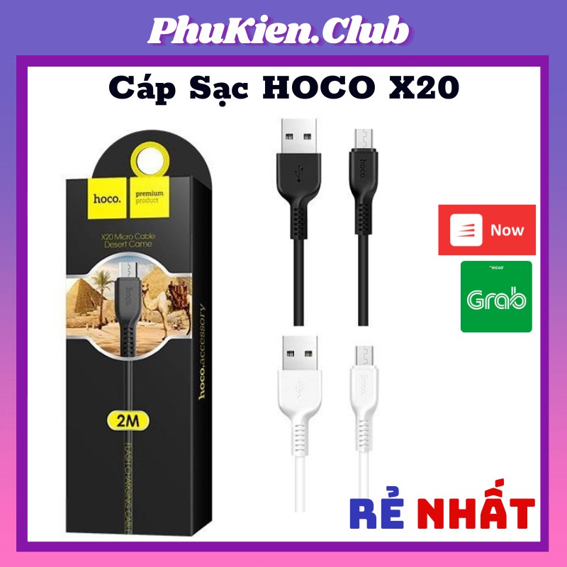 Cáp sạc Hoco X20 Micro Usb - Dài 2M - Cáp Android