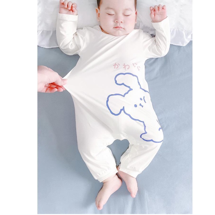 ✨Hàng Có Sẵn✨ Áo Liền Quần Ngủ Liền Thân Mỏng Tay Dài Điều Hòa Không Khí Thời Trang Xuân Thu 2022 Cho Bé Sơ Sinh