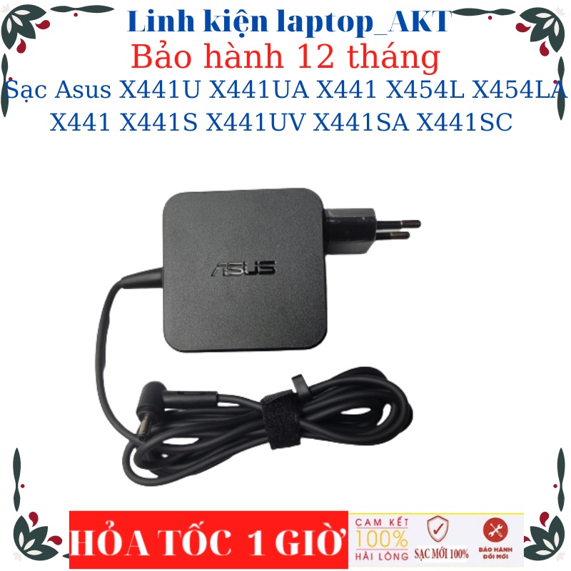 Sạc laptop Asus X441U X441UA X441 X441 X441S X441UV X441SA X441SC Sạc Asus 19V-2.37A/3.42A-45W/65W chân nhỏ