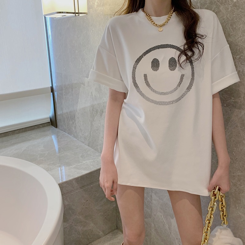 SUXI Áo Thun Nữ Tay Ngắn Dáng Rộng