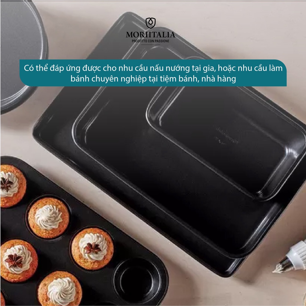 Khay Nướng bánh Chống dính CD Carlmann tiện lợi an toàn khi sử dụng Moriitalia CM008228