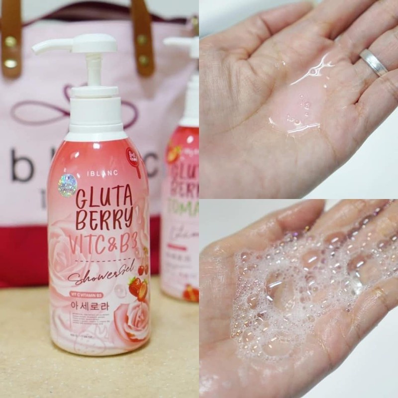 SỮA TẮM IBLANC GLUTA BERRY VITC &amp; B3 500ML THÁI LAN CHÍNH HÃNG - 9010