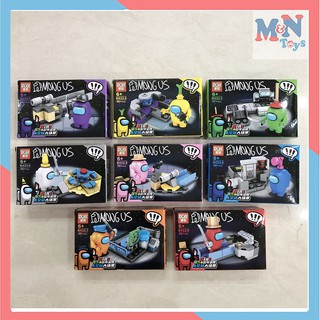 Bộ 8 hộp Lego Among Us D433 mini xếp hình lắp ráp cho bé mẫu mới nhất