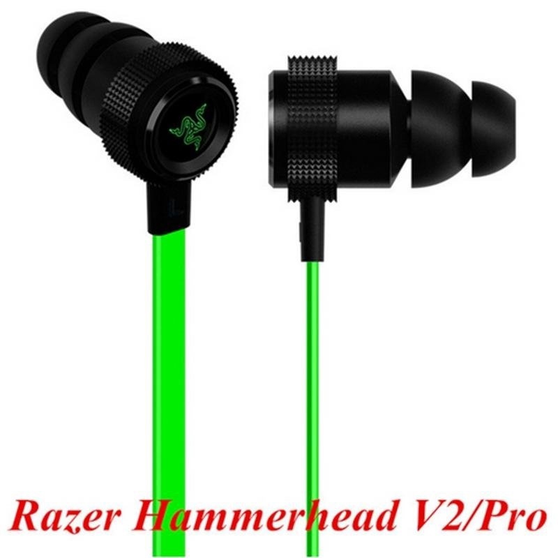 Tai Nghe Nhét Tai Hammerhead V2 Pro Razer Chống Ồn Kèm Mic Chuyên Dụng Chơi Game Cho Điện Thoại Máy Tính