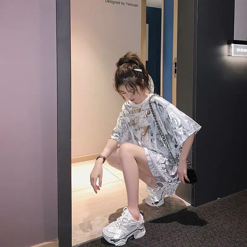 Áo thun phong cách nước ngoài mỏng tay ngắn cho nữ thời trang mùa hè