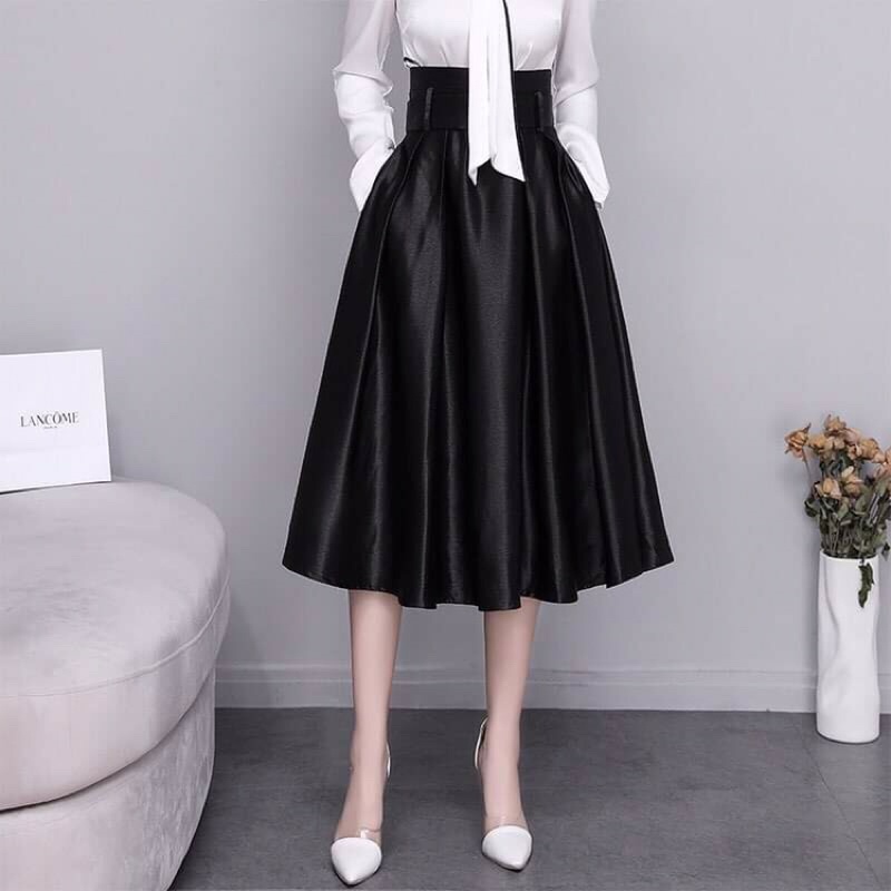 Chân váy da nữ cao cấp kiểu dáng sang trọng QCNP3661