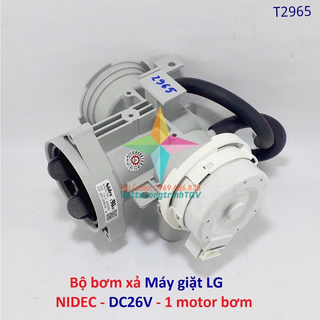 Bộ bơm xả DC26V cho máy giặt LG cửa ngang