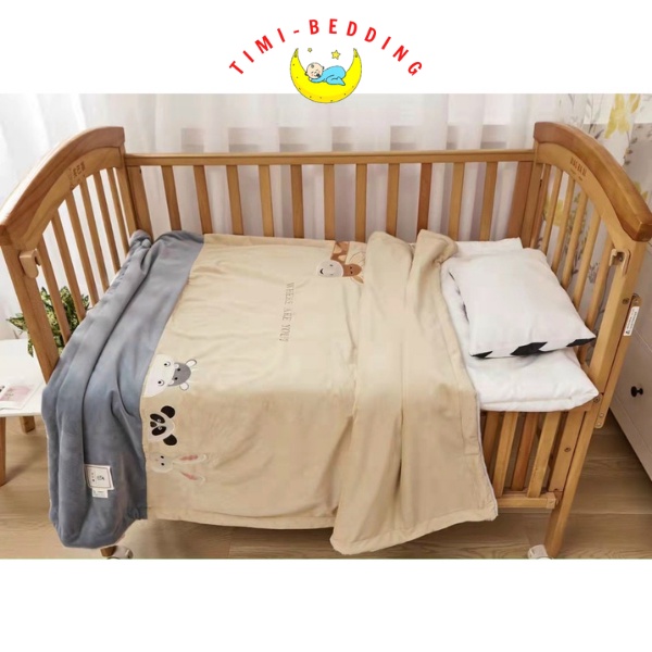 Chăn lông chồn cho bé - ấm áp, an toàn cho da của bé - Timibedding