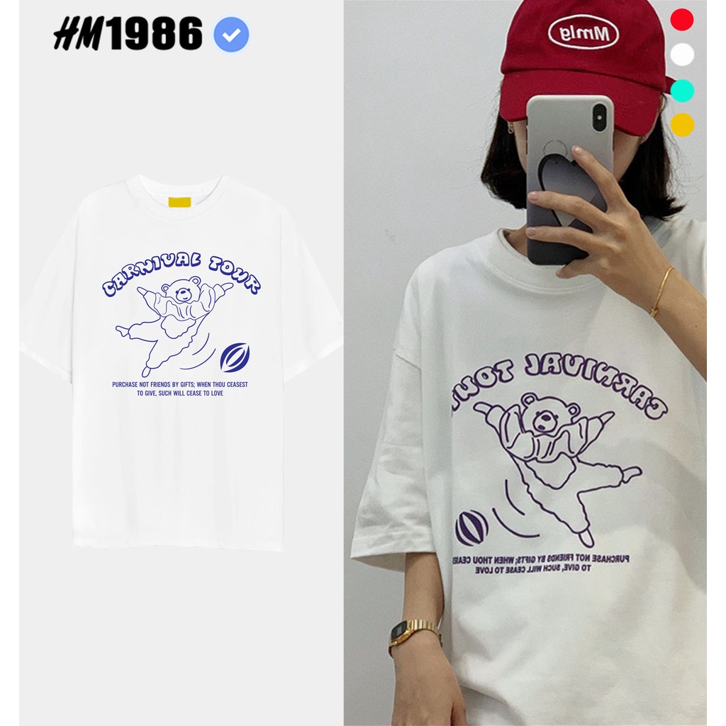 Áo thun nam nữ unisex tay lỡ form rộng 3170 , Áo thun form rộng Oversize Ulzzang  HM1986 | BigBuy360 - bigbuy360.vn