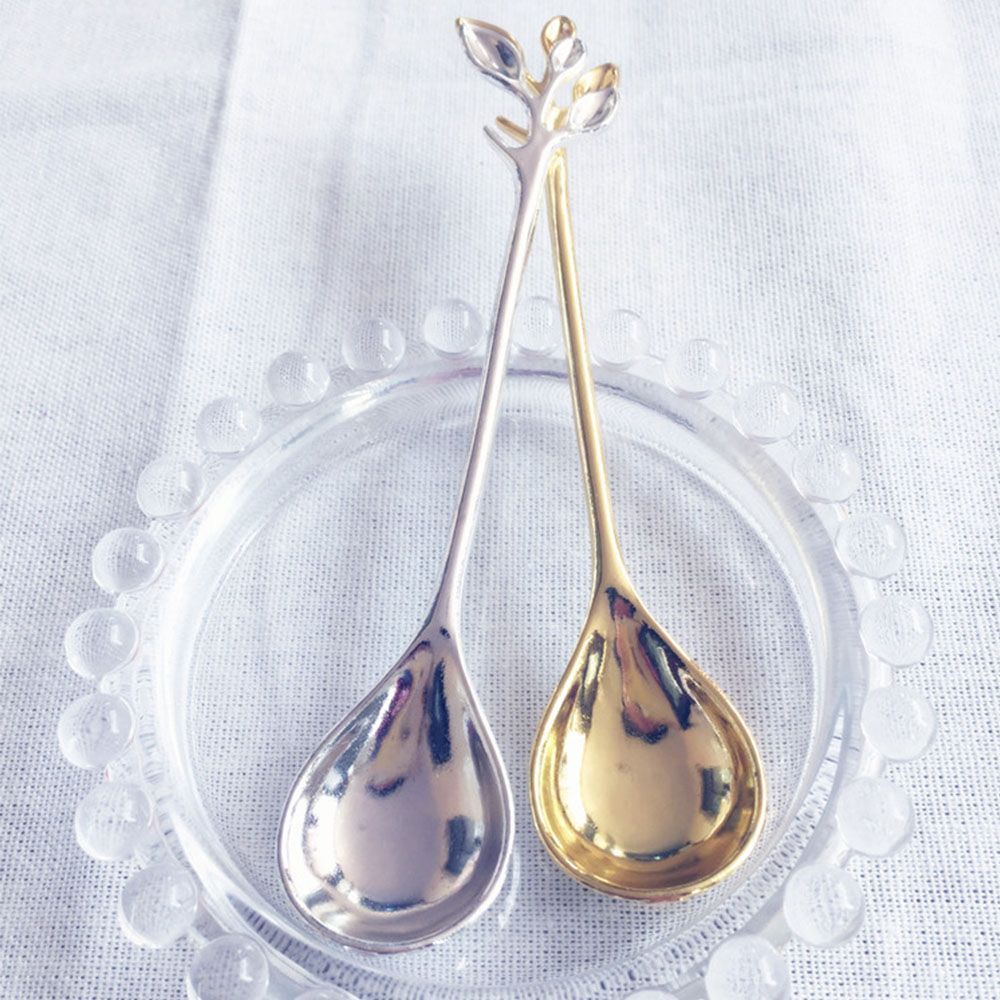 Muỗng Cà Phê Mini Bằng Đồng Phong Cách Hoàng Gia Cổ Điển Nhiều Màu