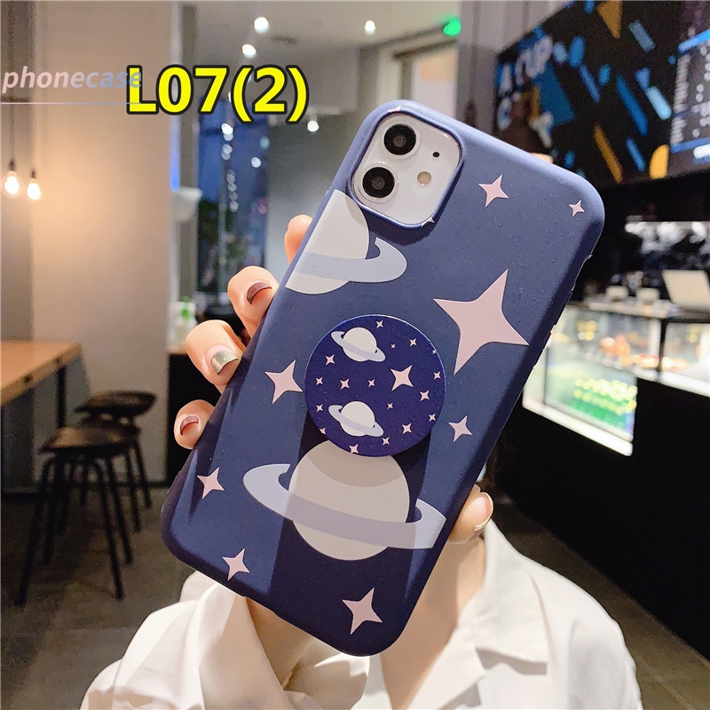 Ốp điện thoại mềm hình hoạt hình có giá đỡ dành choIPhone 11 6 7 6S 8 Plus 12 mini 12 pro max X Se 2020 6SPlus 7Plus 6Plus 8Plus XS