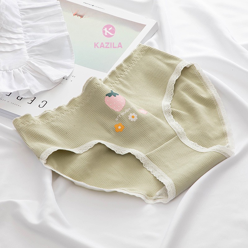 [Mã 12FASHIONSALE1 giảm 10K đơn 50K] Quần lót nữ hình quả dâu dễ thương, quần lót cotton xuất Nhật Kazila QLH70 | BigBuy360 - bigbuy360.vn