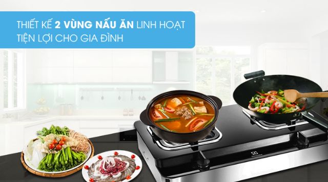 Bếp gas Electrolux ETG729GKTR Mới 100%+Tặng dây gas( NGẮT GAS TỰ ĐỘNG ) BẢO HÀNH 2 NĂM CHÍNH HÃNG