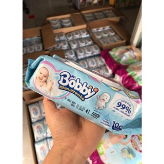 Khăn giấy ướt Bobby không mùi 100 tờ