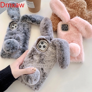 Ốp điện thoại lông đính tai thỏ cho Vivo Y20 Y20i Y20s Y12S Y30 Y50 Z1 Pro IQOO 5 Pro V20 Pro V20 SE