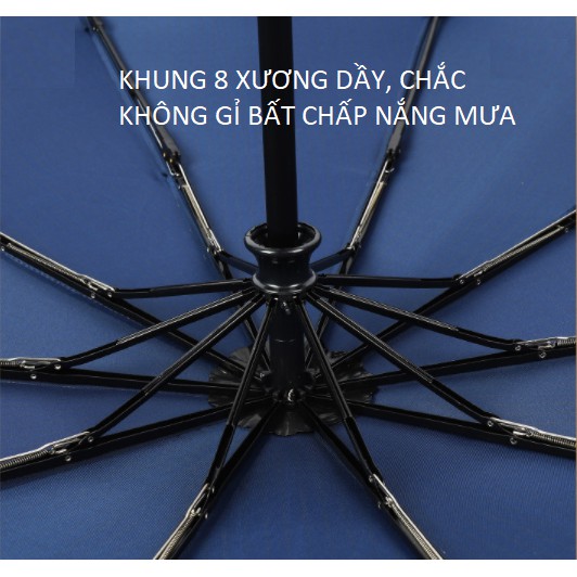 Ô DÙ tự động 2 chiều che mưa, che nắng siêu GẤP GỌN, chông tia UV cho mọi người mang đi học, đi chơi MKZ118