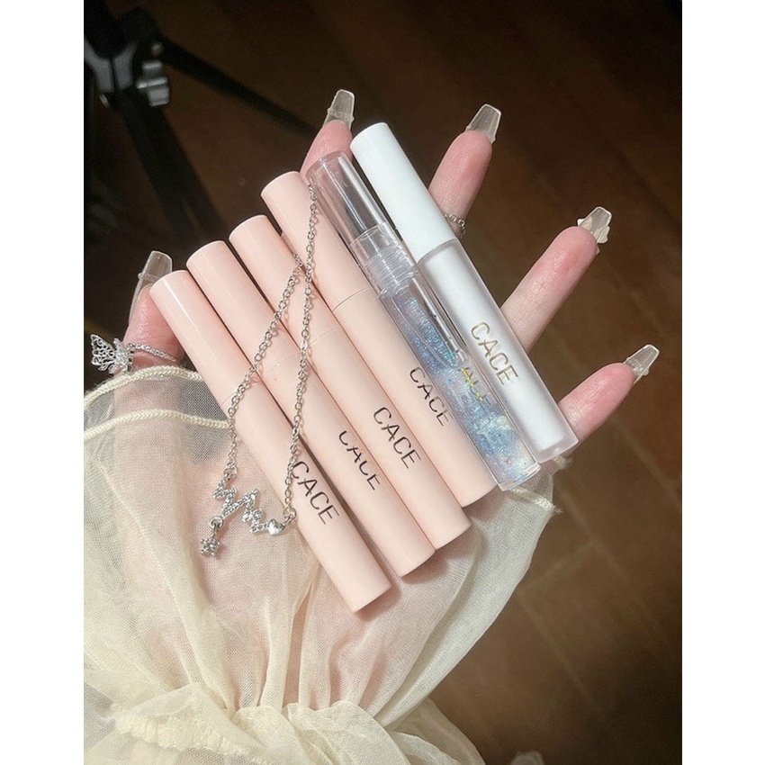Set Son CACE Pink Party,,Gồm 6 Son:4 Son Kem Lì,1 Son Bóng,1 Son Dưỡng,Tặng Kèm 1 Dây Chuyền Latin Đính Đá