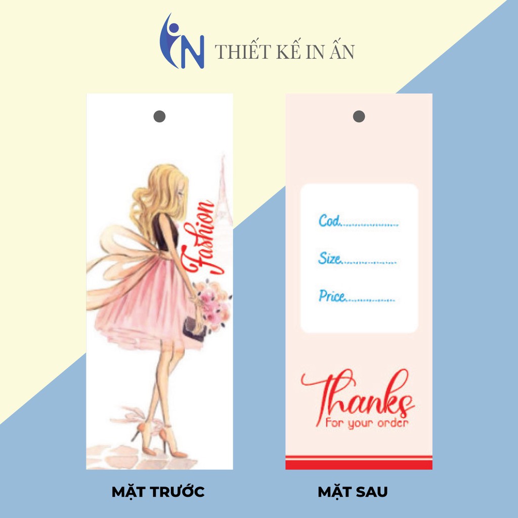 SET bộ 2 NHÃN MÁC TAG QUẦN ÁO giúp nâng cao thương hiệu cho shop -  set 100 bộ - mẫu 21