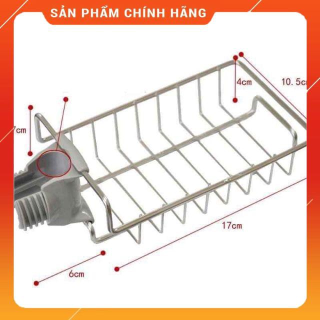 [HÀNG SIÊU TỐT] Giá inox gắn vòi rửa bát đựng đồ