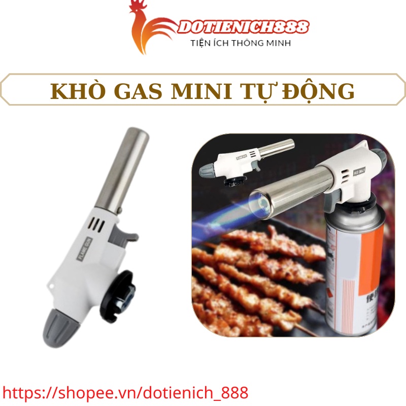 Khò gas mini đánh lửa tự động dụng cụ nhà bếp tiện lợi mồi bếp nướng đồ tiện lợi