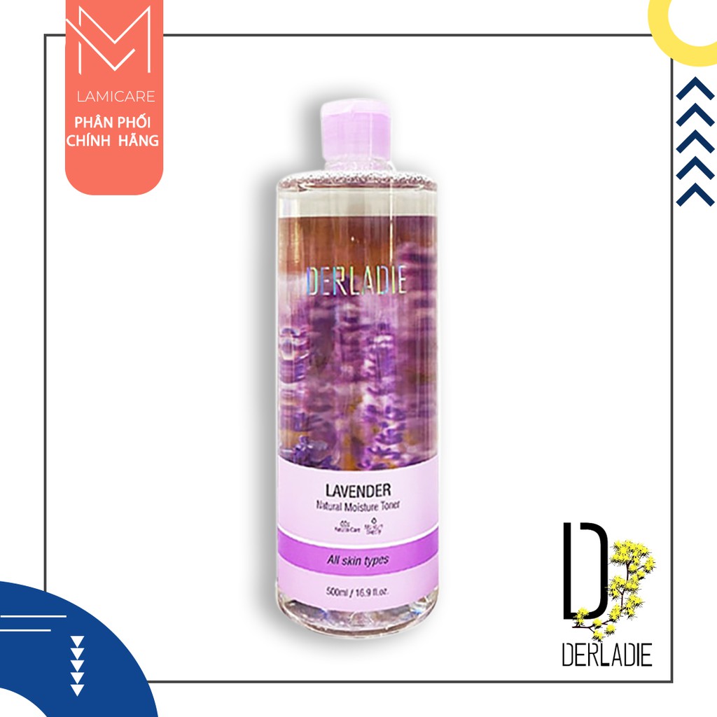 Nước hoa hồng cấp ẩm tốt cho da derladie natural moisture toner lavender 500ml - Lamicare