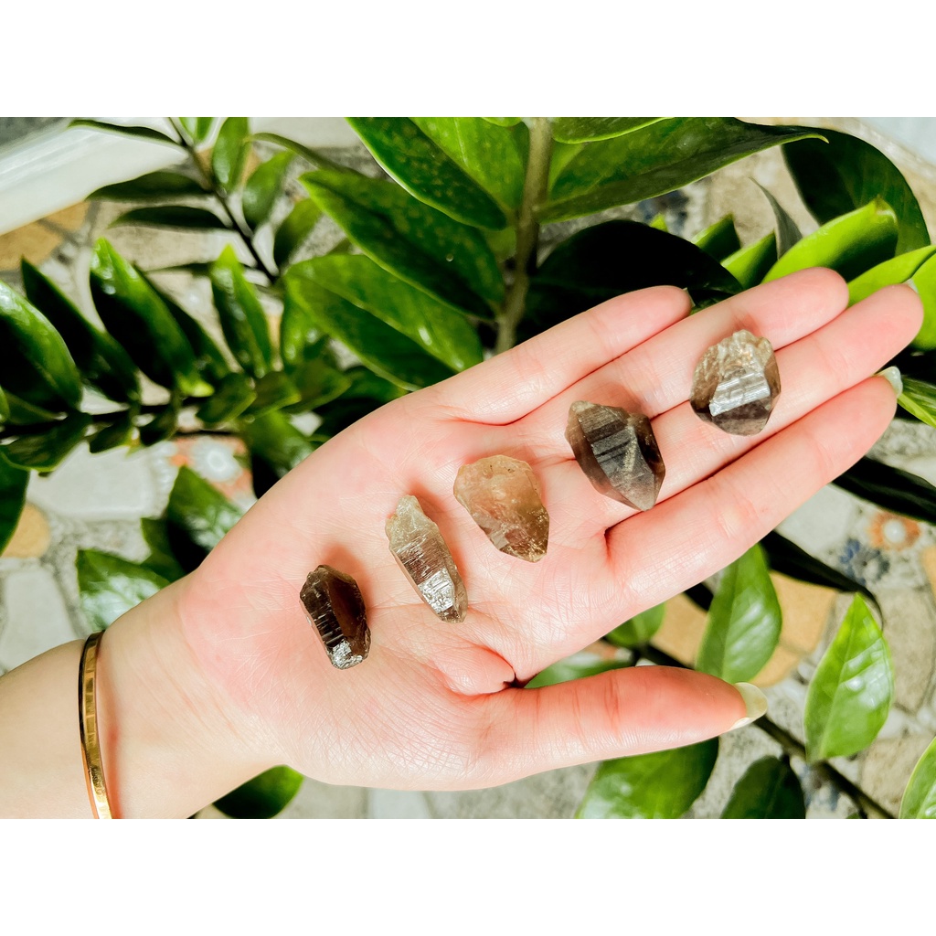 10 viên thạch anh khói [ĐÁ THÔ] - Raw Smoky Quartz