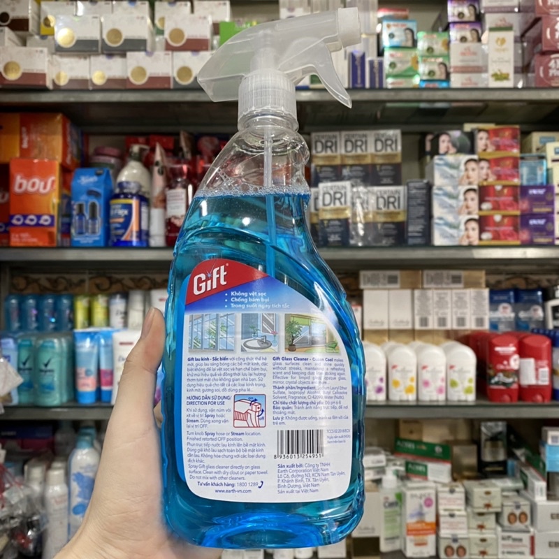 Nước lau kính Gift Sắc biển tươi mát 580ml