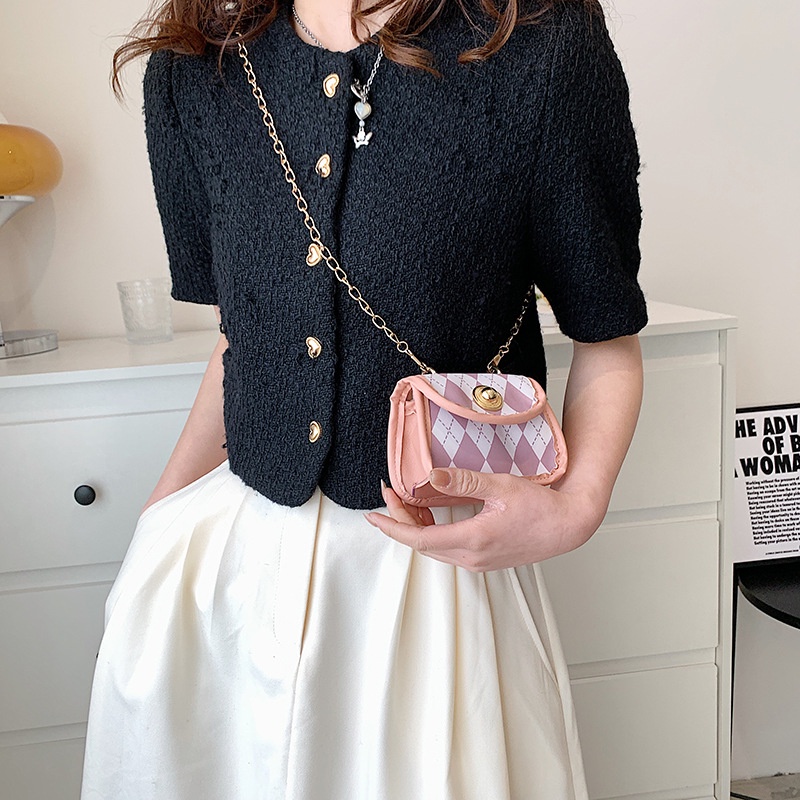 Túi Đeo Vai mini 2022 Họa Tiết Hình Thoi Thời Trang Cho Nữ