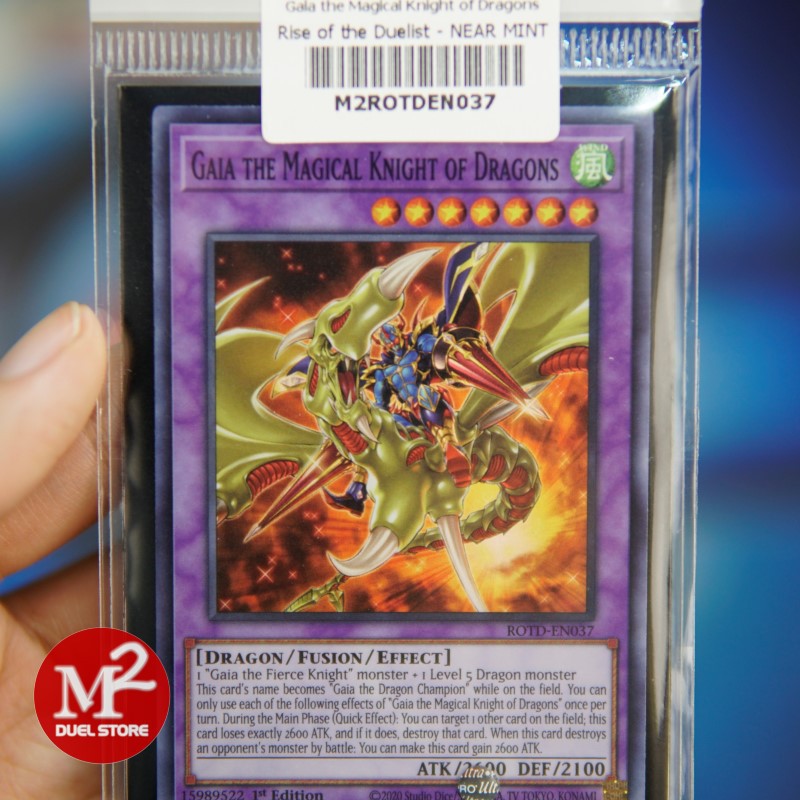 Lá bài Yugioh ROTD-EN037 Gaia The Magical Knight of Dragons - Super Rare - Đóng gói theo tiêu chuẩn M2SCCQ-Lite