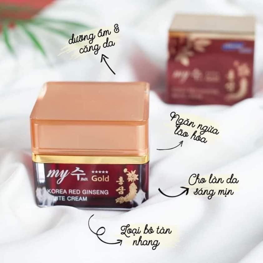 Kem Sâm Dưỡng Trắng Da MY JIN Gold Korea Red Ginseng White Cream